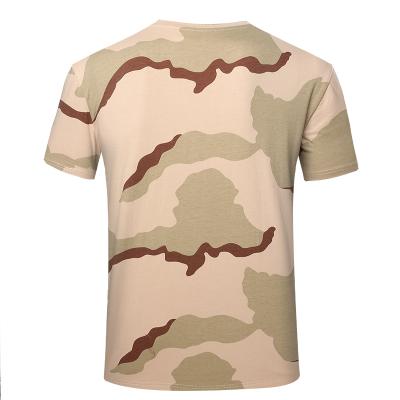 सैन्य तीन रंग रेगिस्तान कैमो लघु आस्तीन टी शर्ट