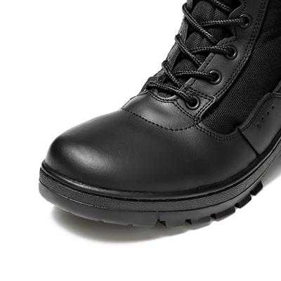 ब्लैक जेन्यूइन लेदर सैन्य लड़ाकू जंगल जूते लंबी पैदल यात्रा जूते