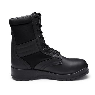 काले पुरुषों के जूते असली चमड़े के सैन्य युद्ध जंगल जूते